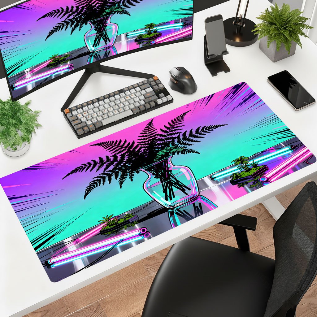 Retro Gaming Desk - Brand Retro Plant Bottle Mouse Pad