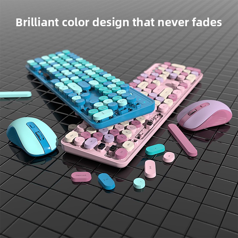 Retro Gaming Uk - Custom Wireless Keyboard Mouse Set Rose