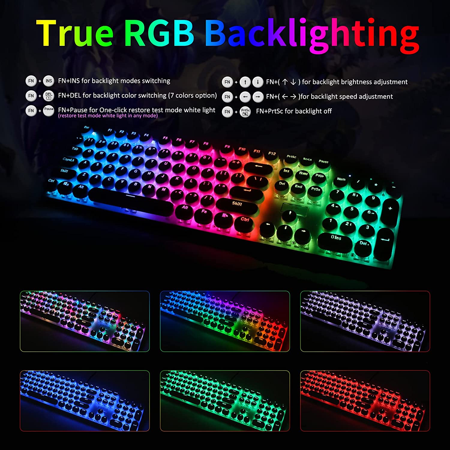 Mechanical Keyboard USB Wired  - Retro Gaming Uk 评论和价格