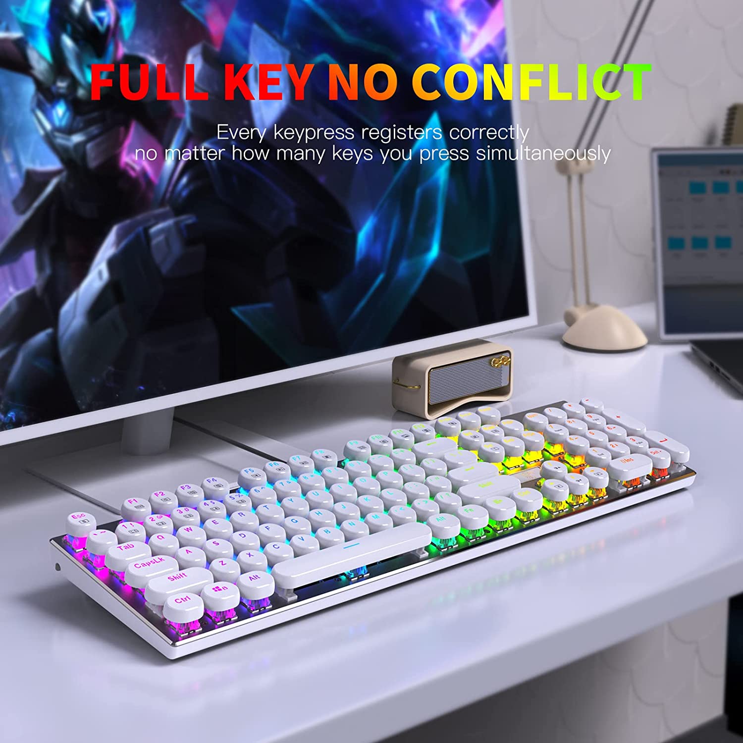Mechanical Keyboard USB Wired  - Retro Gaming Uk 评论和价格
