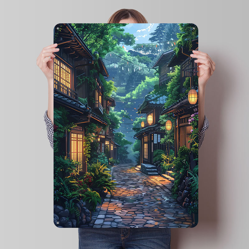Green Street in Japan Tin Plaq - Retro Gaming Japan 评论和价格