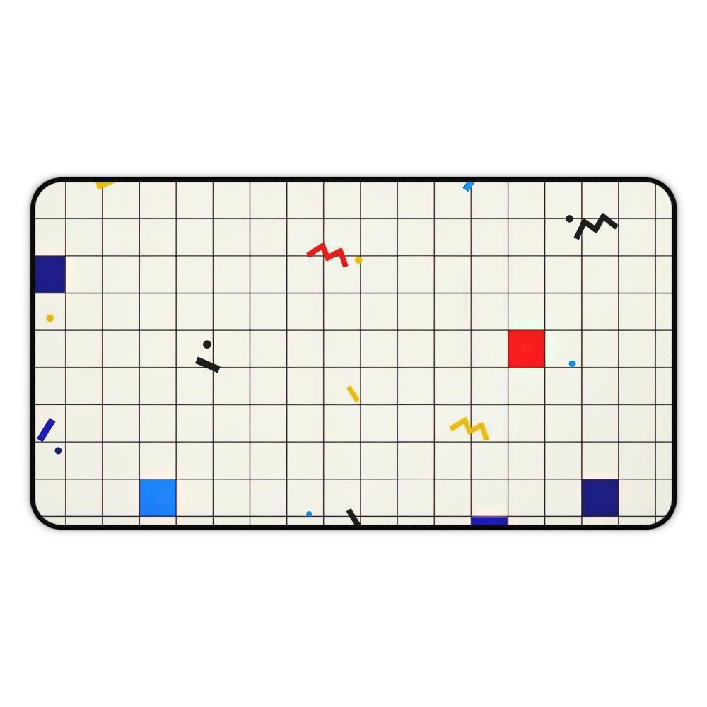 Retro Geometric Grid Desk Mat  - Retro Gaming Desk 评论和价格