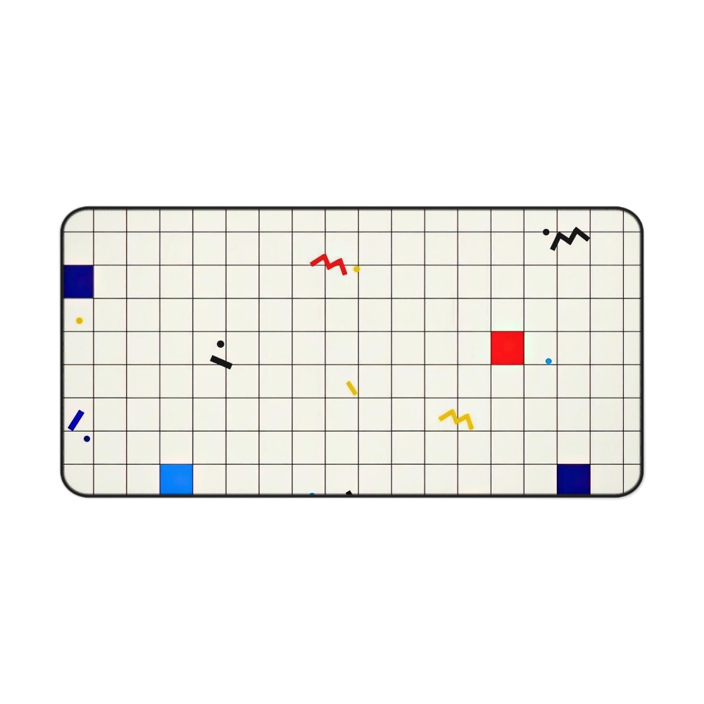 Retro Geometric Grid Desk Mat  - Retro Gaming Desk 评论和价格