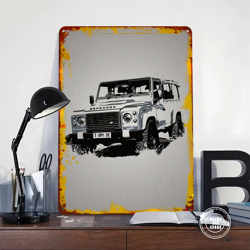 UK Car Rover Defender Poster C - Retro Gaming Uk 评论和价格
