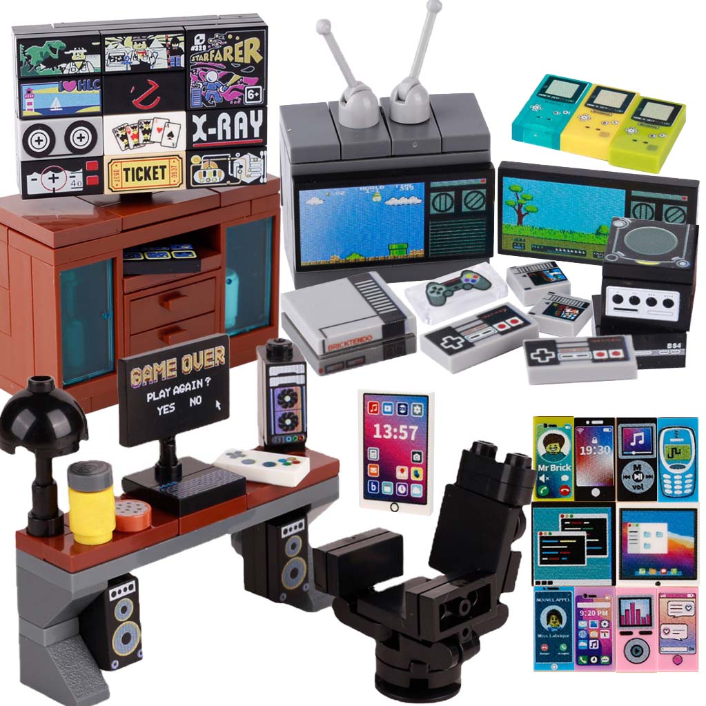 MOC Game Console Computer Mode - Retro Gaming Lego 评论和价格